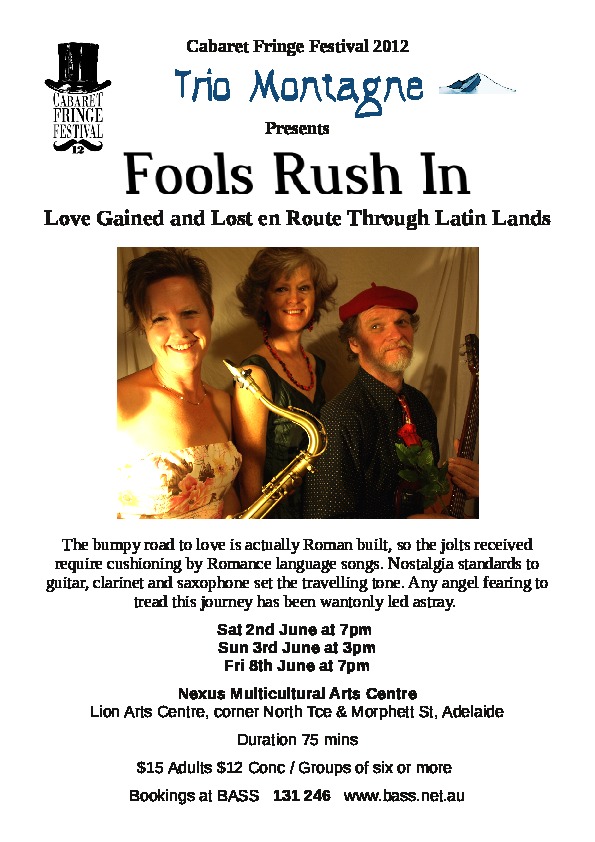 Fools rush in flier
